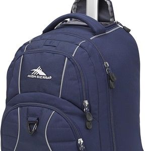 High Sierra Freewheel Wheeled Laptop Backpack, True Navy, 20.5 x 13.5 x 8-Inch